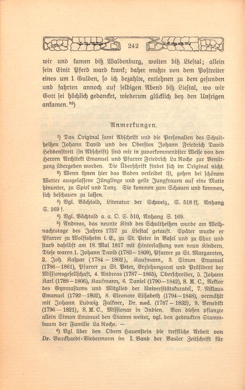 Beschreibung einer Badereise, die der Schultheiss von Liestal, Joh. David Hebdenstreit, anno 1775 mit seiner Frau nach Leuk gethan. (War damals 53 Jahre alt.) – Seite 29