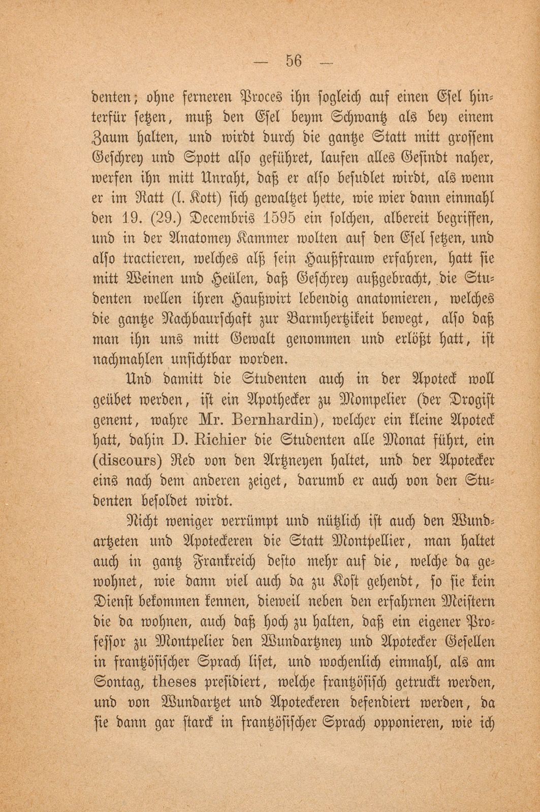 Beschreibung Thomä Platters Reyssen, die er von Basell auss in Franckreich gethan hatt anno 1595 – Seite 44