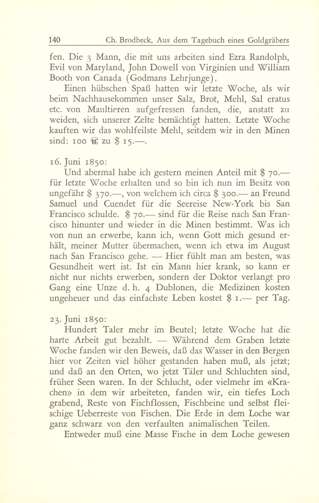 Aus dem Tagebuch eines Goldgräbers in Kalifornien [J. Chr. Brodbeck] – Seite 19