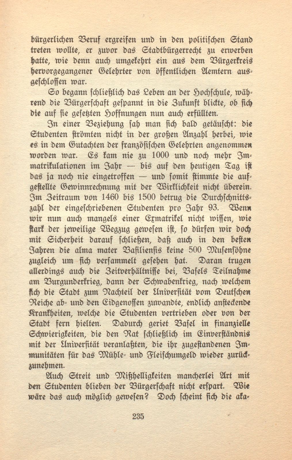 Vom Zuwachs der Basler Bürgerschaft aus der Universität bis zur Revolutionszeit – Seite 5