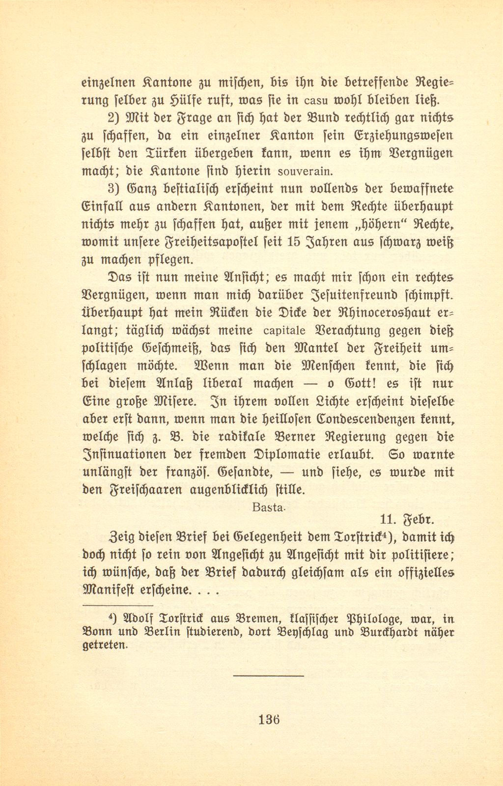 Jakob Burckhardt über die Schweizer Verhältnisse vor dem Sonderbundskriege. (In einem ungedruckten Briefe.) – Seite 6