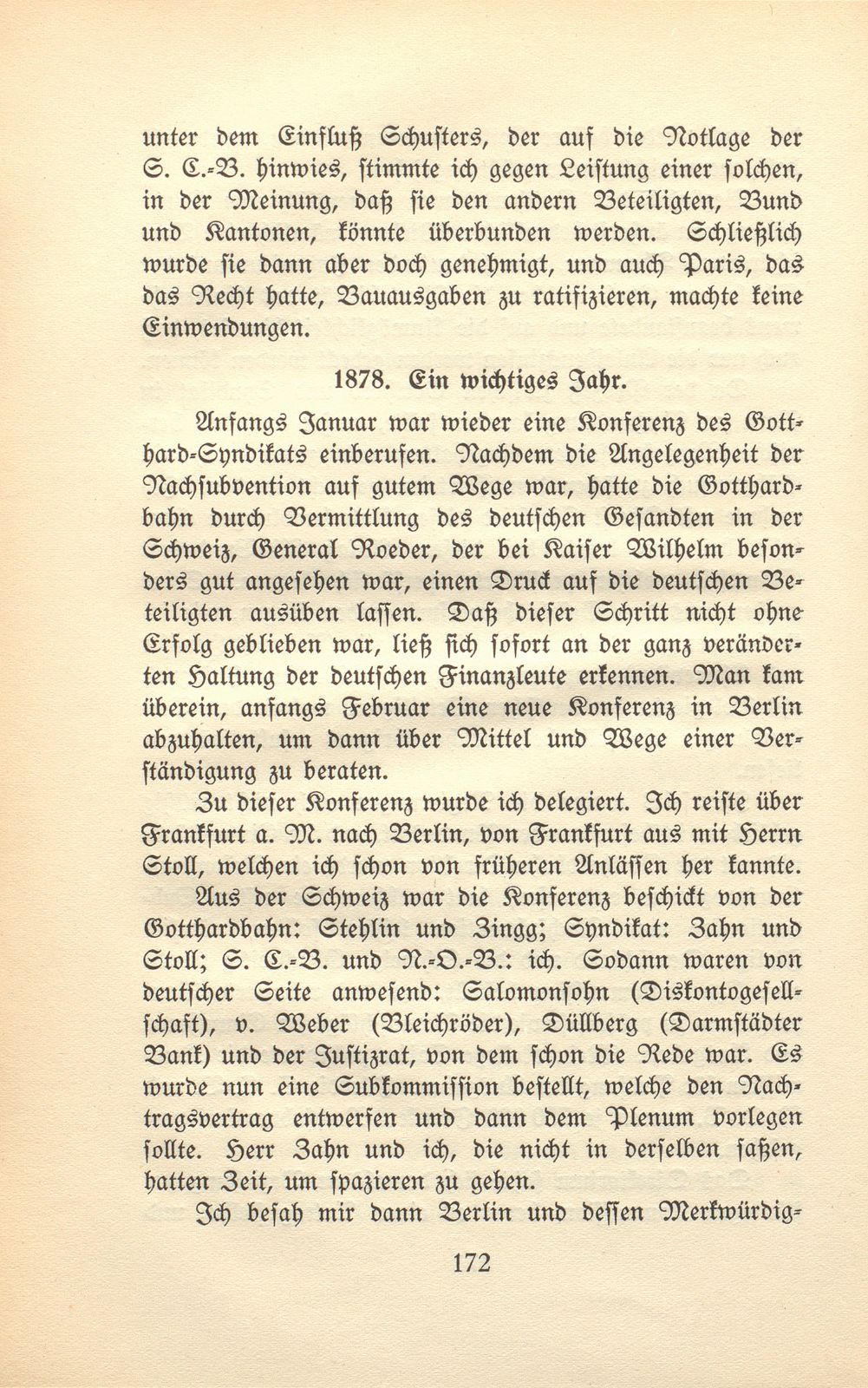 Von den Schweizer Bahnen und Banken in der kritischen Zeit der 1870er und der 1880er Jahre – Seite 28