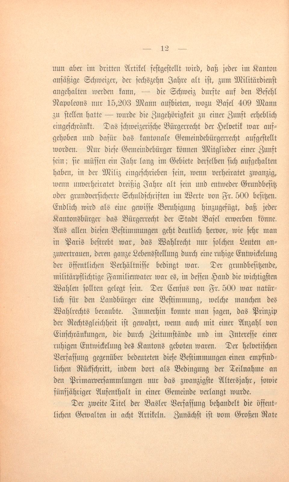 Zwei Basler Verfassungen aus dem Anfang unseres Jahrhunderts – Seite 12