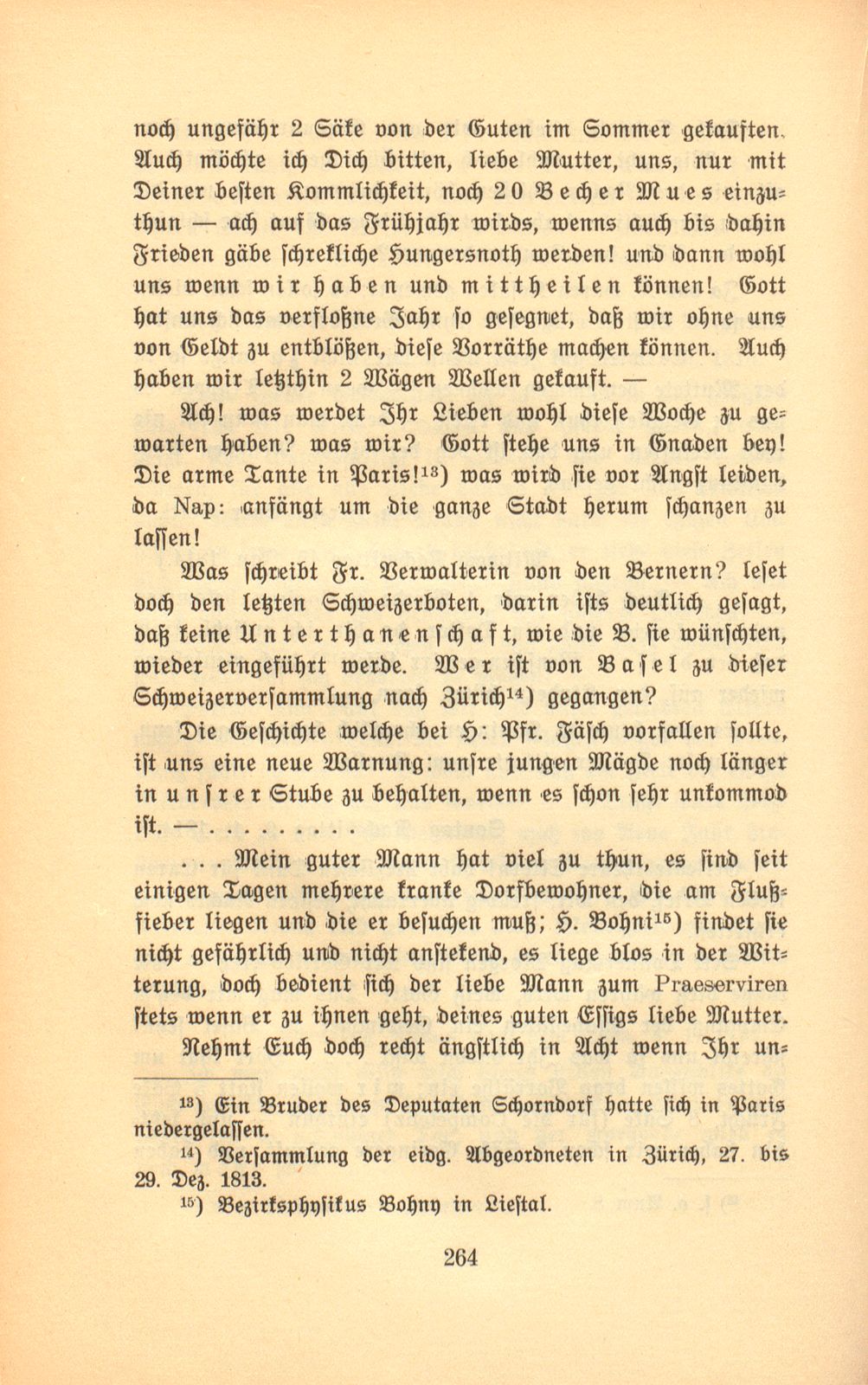 Hundertjährige Briefe einer Lausener Pfarrfrau [Susanna Maria Burckhardt-Schorndorf] – Seite 15