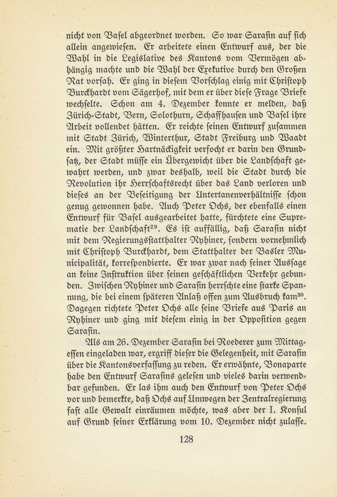 Hans Bernhard Sarasin als Gesandter Basels an der Konsulta in Paris – Seite 22