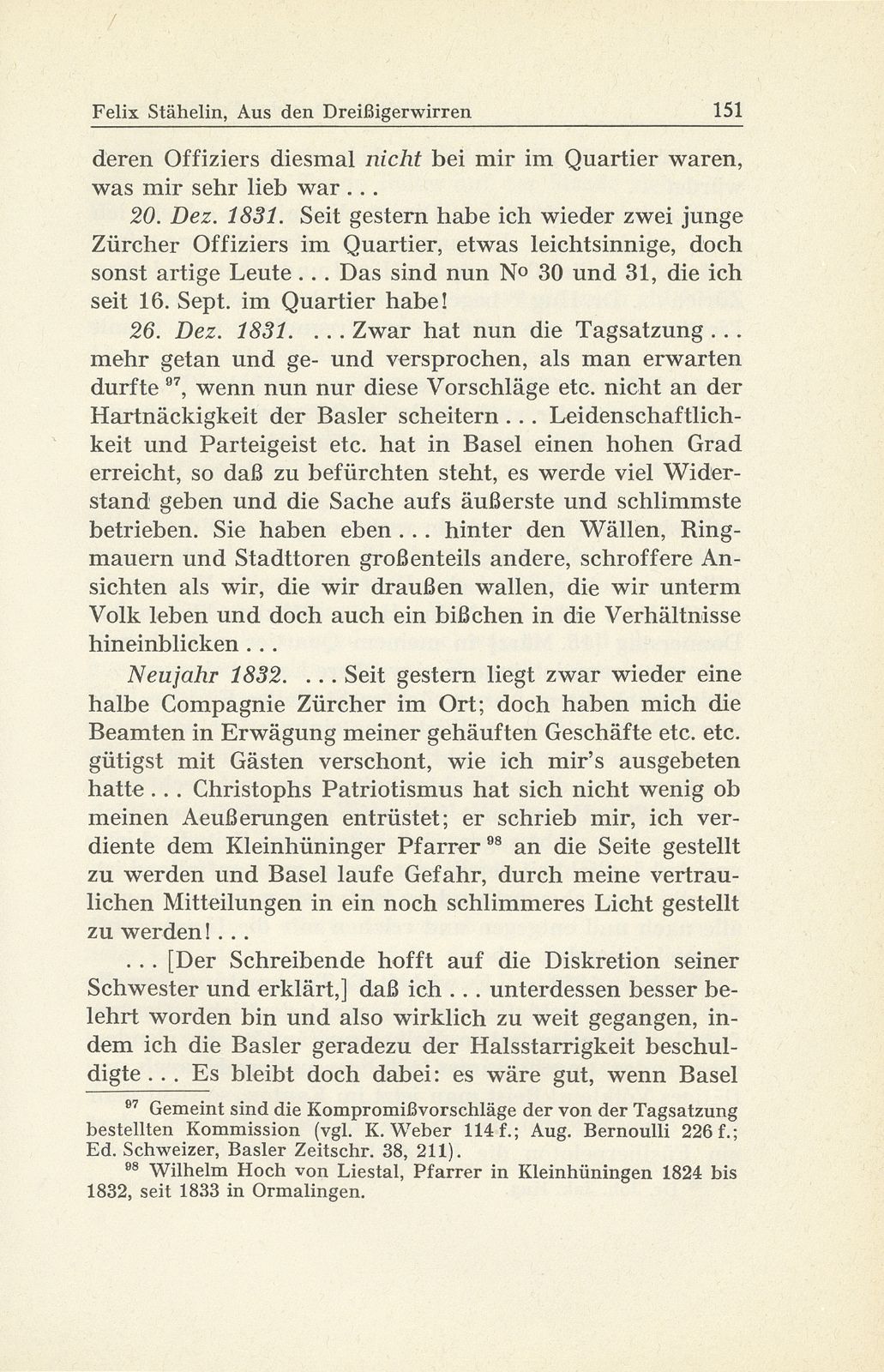 Erlebnisse und Bekenntnisse aus der Zeit der Dreissigerwirren [Gebrüder Stähelin] – Seite 49