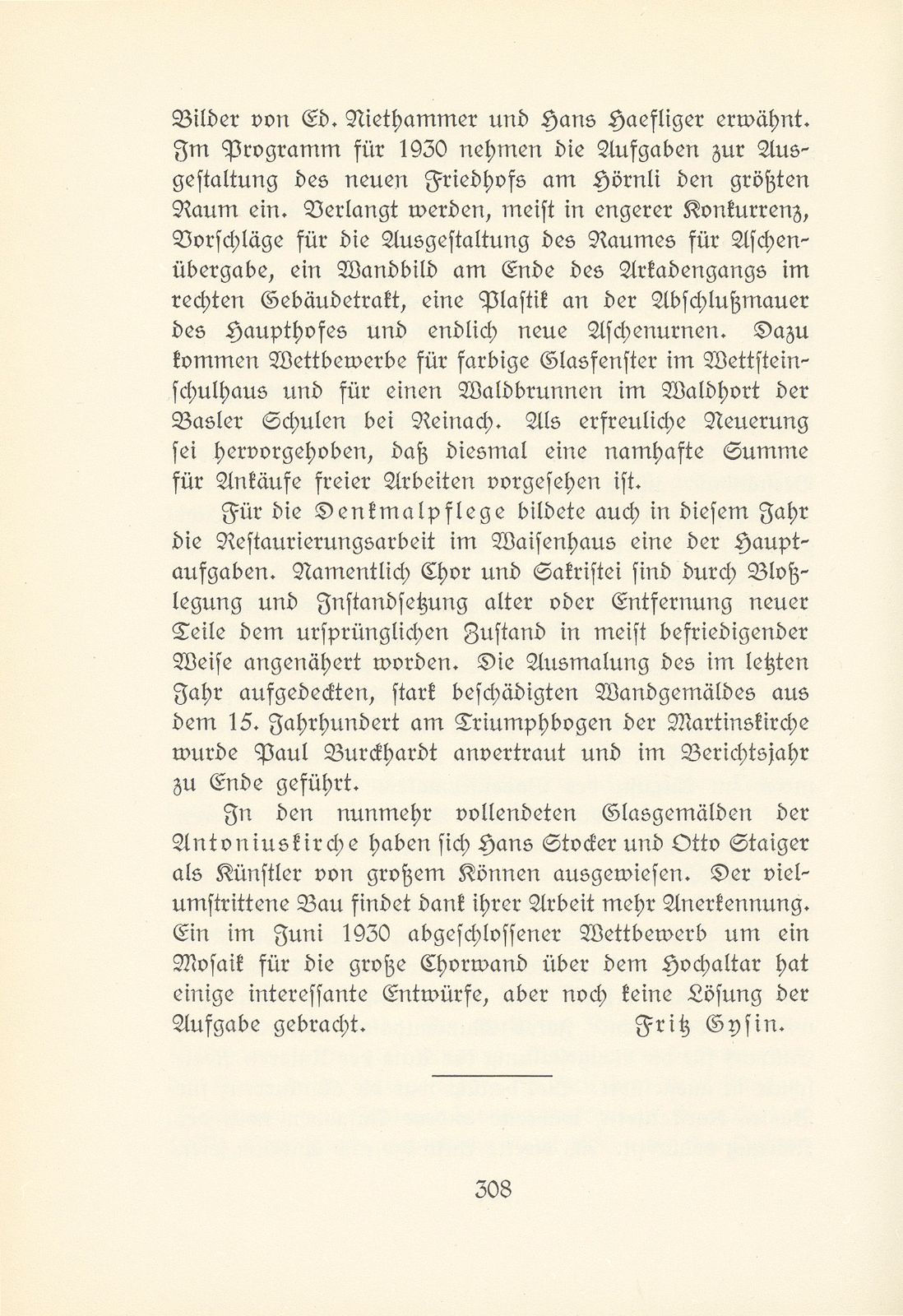 Das künstlerische Leben in Basel vom 1. Oktober 1929 bis 30. September 1930 – Seite 5