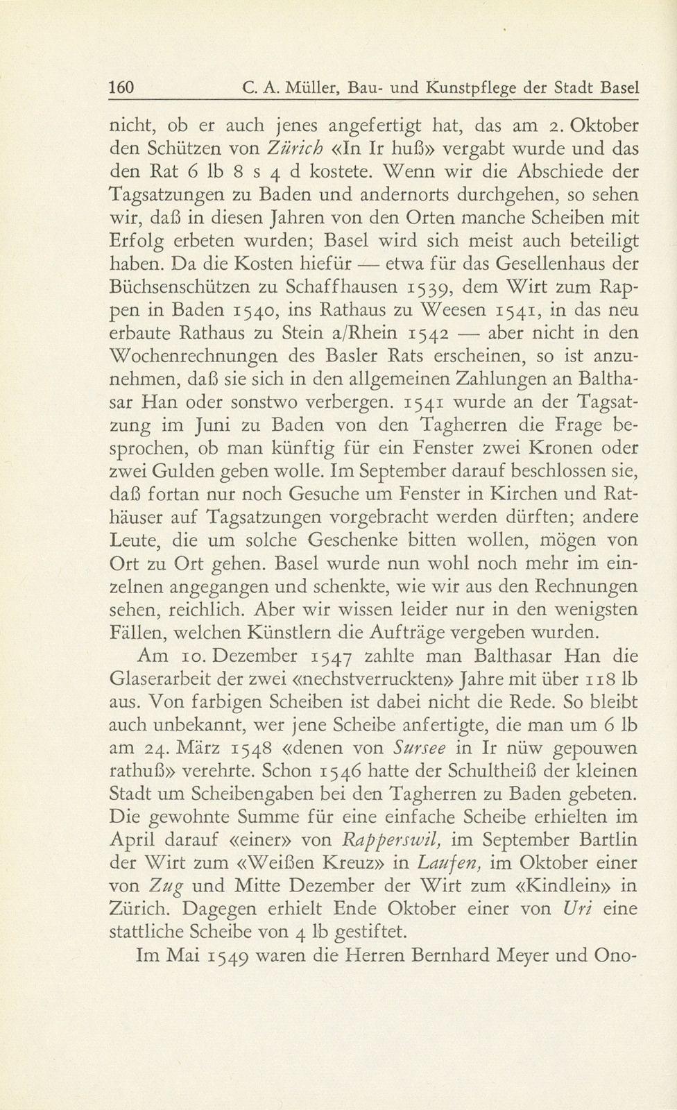 Bau- und Kunstpflege der Stadt Basel im Zeitalter der Reformation, 1529-1560 – Seite 28