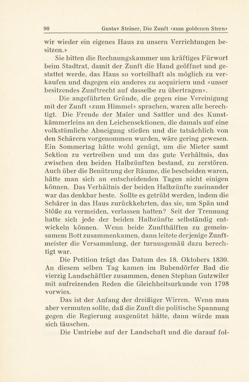 Die Zunft ‹zum goldenen Stern› im 19. Jahrhundert – Seite 22