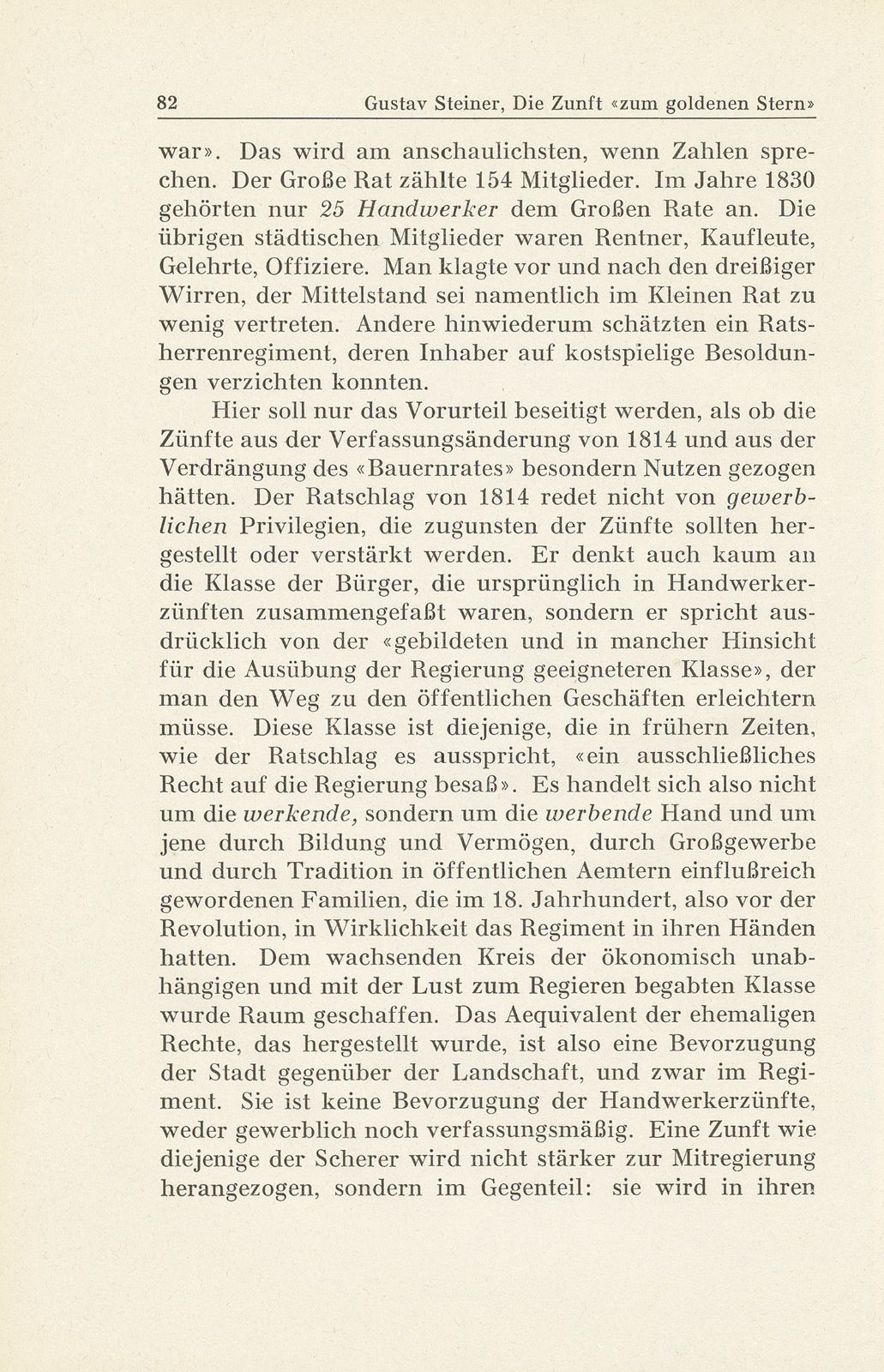 Die Zunft ‹zum goldenen Stern› im 19. Jahrhundert – Seite 14