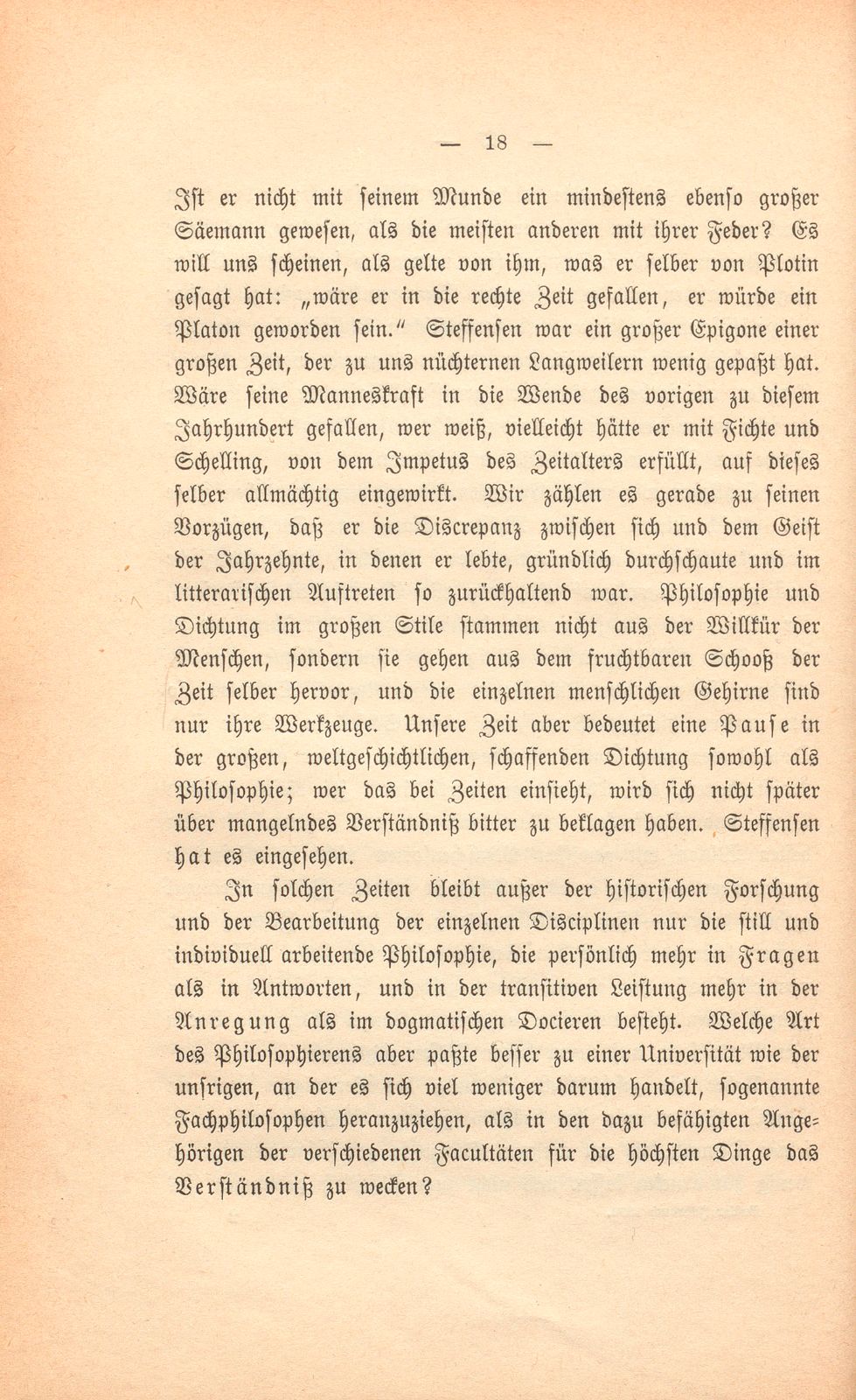 Erinnerungen an Karl Steffensen, Professor der Philosophie – Seite 18