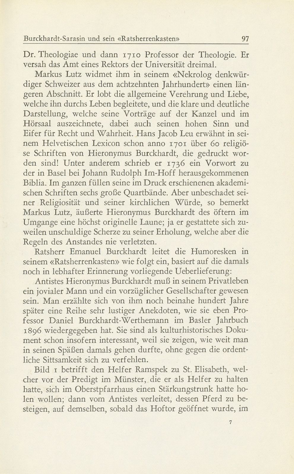 Ratsherr Emanuel Burckhardt-Sarasin und sein ‹Ratsherrenkasten› – Seite 33