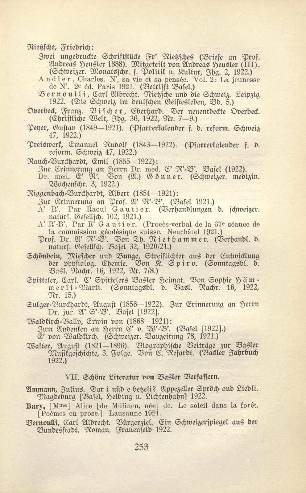 Basler Bibliographie 1922 – Seite 11