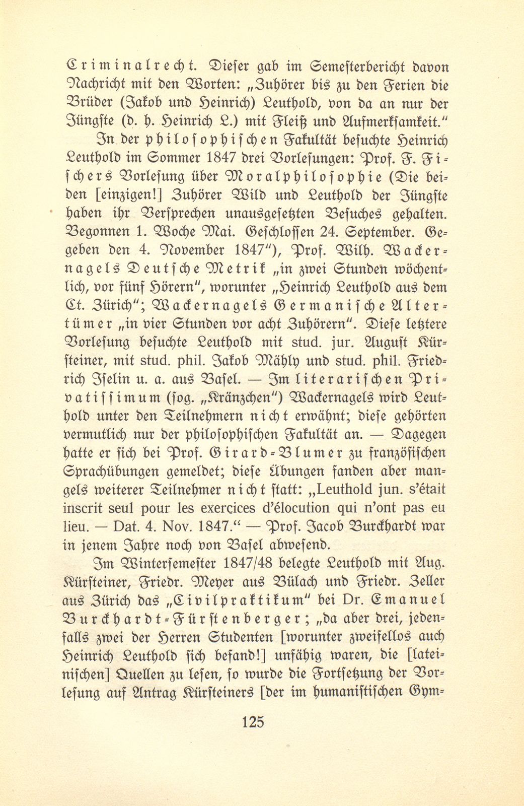 Der Dichter Heinrich Leuthold als Student an der Universität Basel – Seite 13