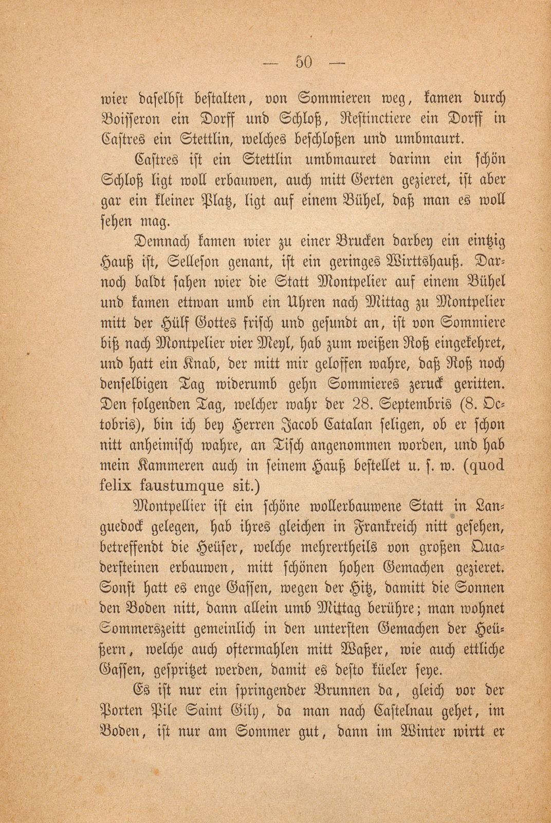 Beschreibung Thomä Platters Reyssen, die er von Basell auss in Franckreich gethan hatt anno 1595 – Seite 38