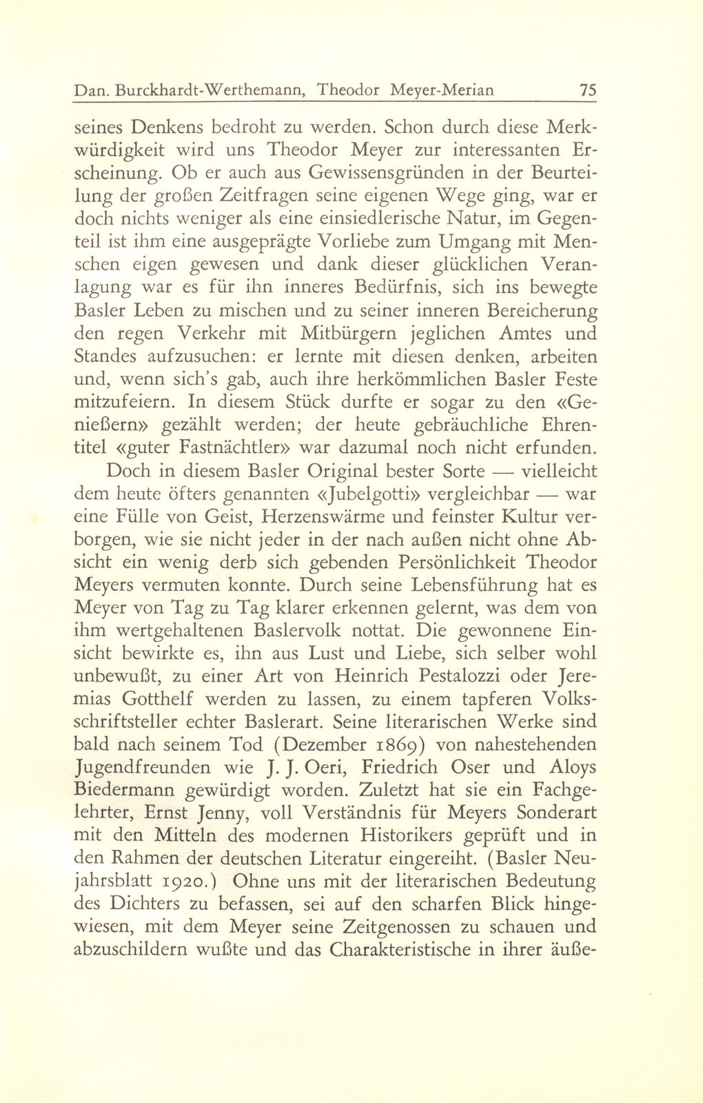 Theodor Meyer-Merian und das Basler Spottbild der Biedermeierzeit – Seite 7