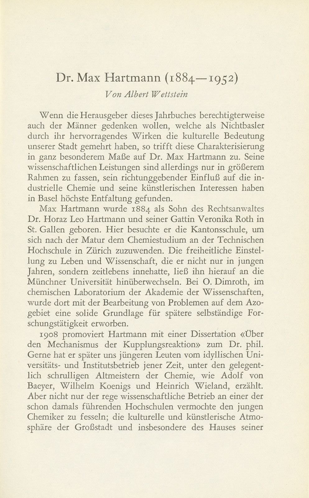 Dr. Max Hartmann (1884-1952) – Seite 1