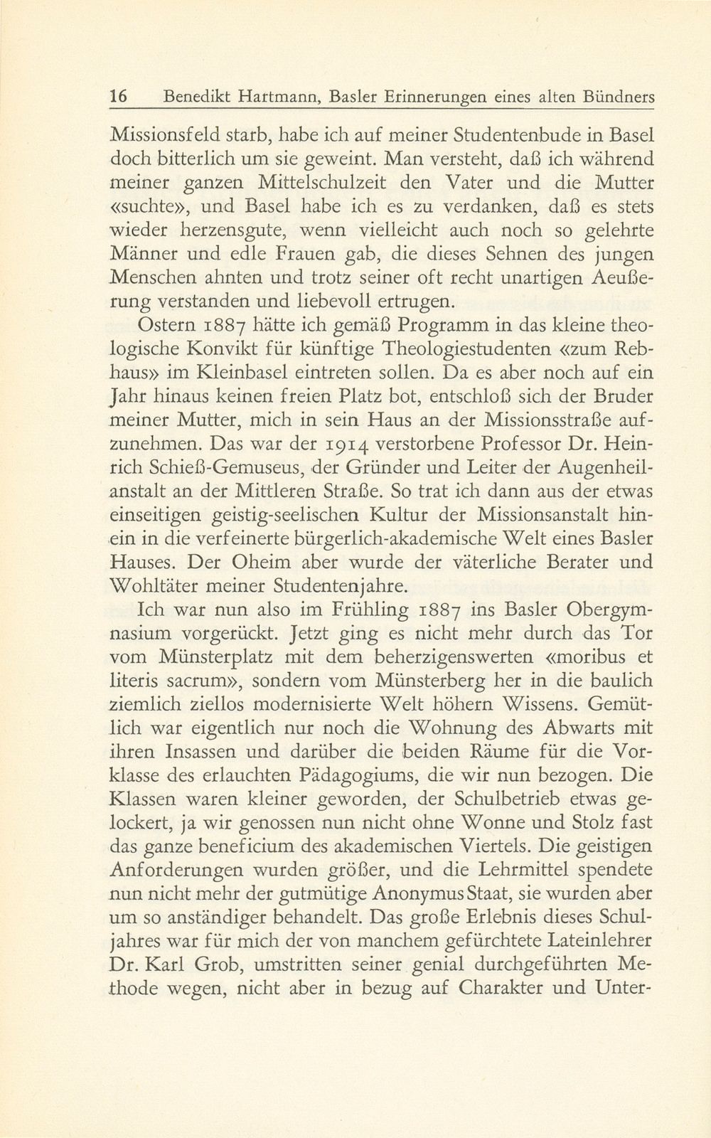 Basler Erinnerungen eines alten Bündners – Seite 3