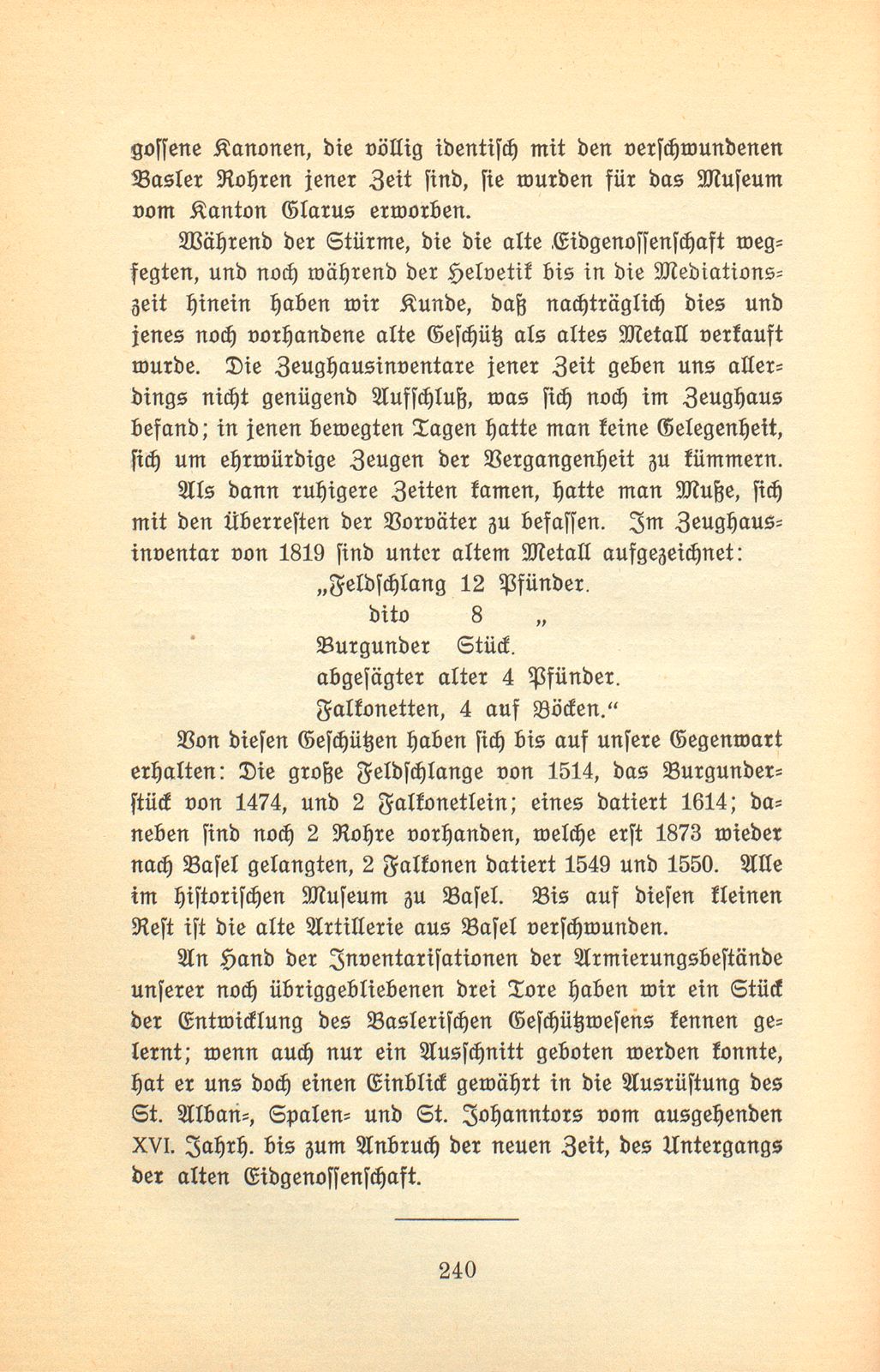 Die Armierung des St. Alban-, Spalen- und St. Johanntors vom Ende des XVI. bis zum Ende des XVIII. Jahrhunderts – Seite 20