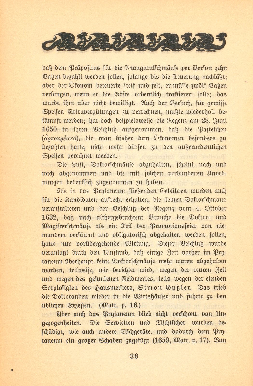 Das Prytaneum der Universität Basel. 1570-1744 – Seite 16