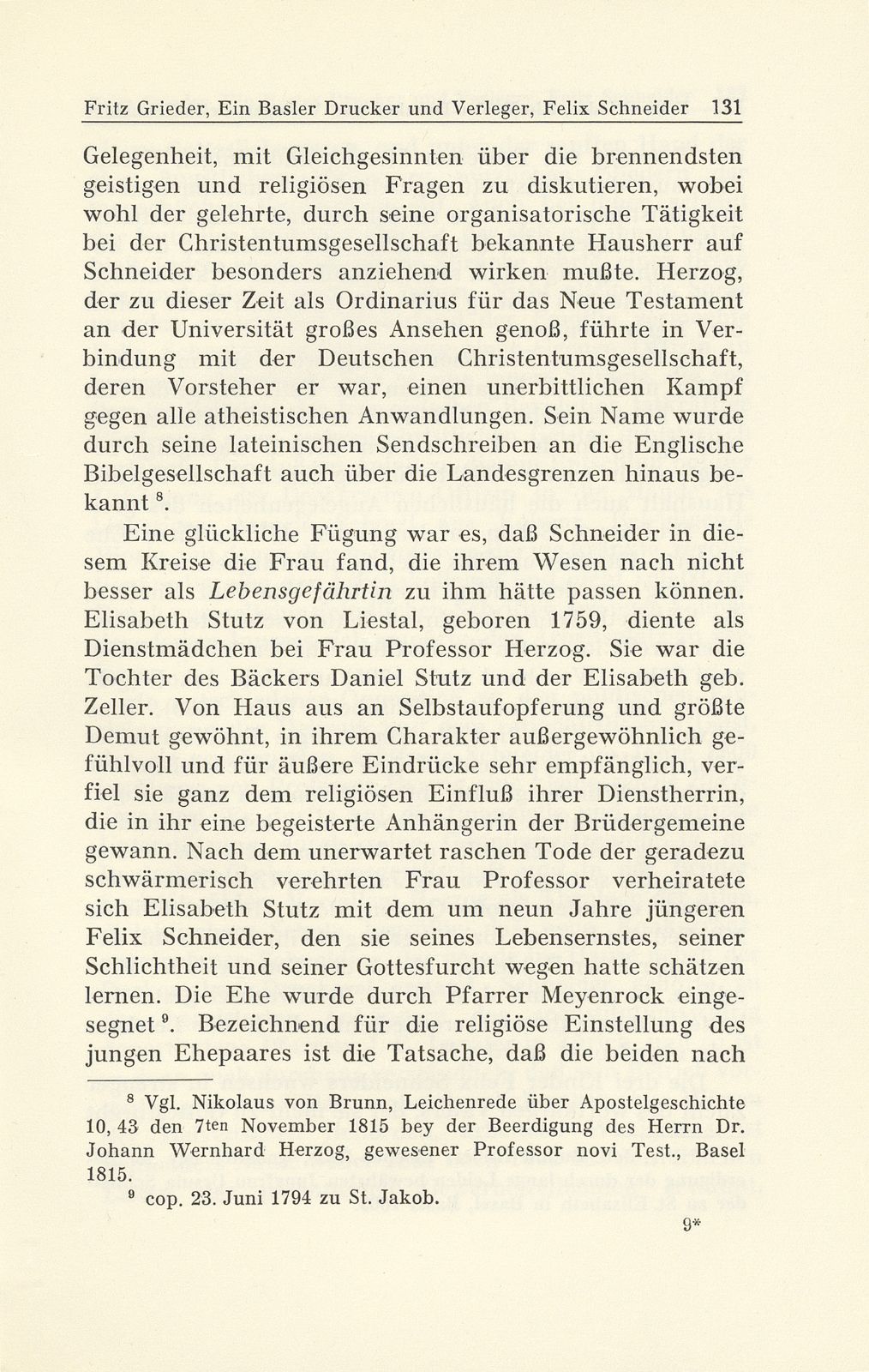 Ein Basler Drucker und Verleger im Dienste des Pietismus: Felix Schneider (1768-1845) – Seite 8