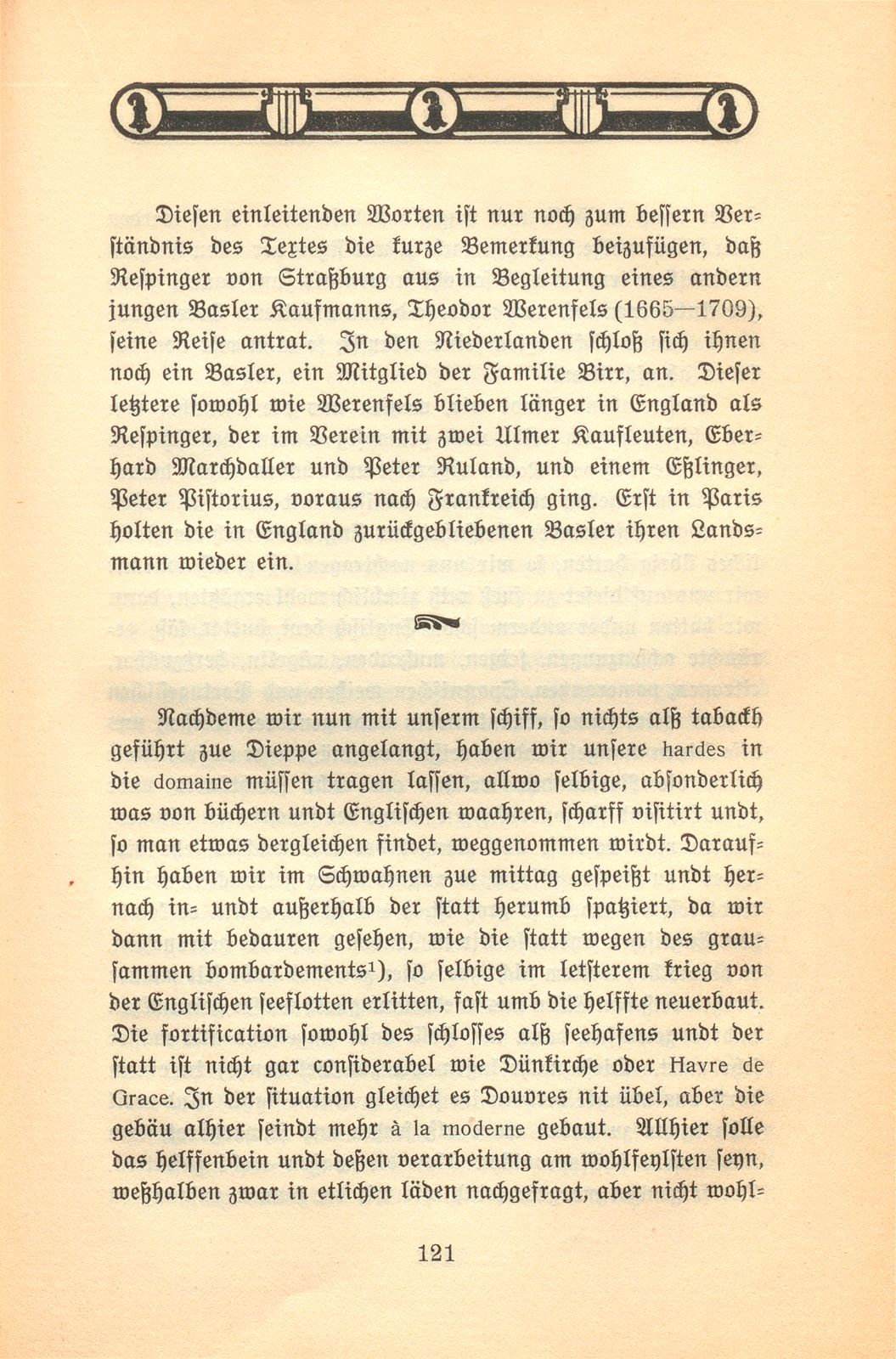 Der Aufenthalt eines Basler Kaufmanns in Paris im Jahre 1701 [Hans Burkhard Respinger] – Seite 3