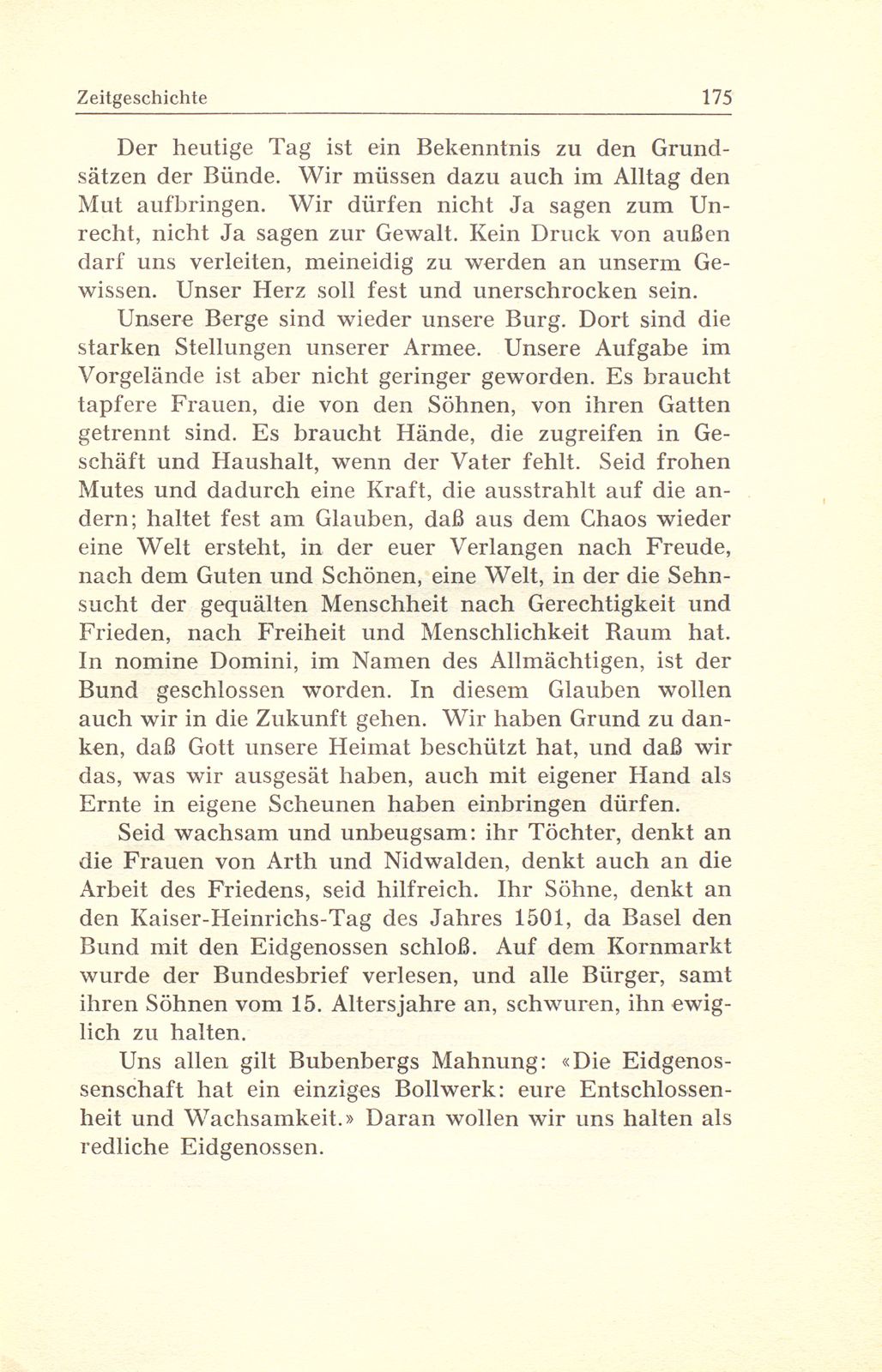 Zur Zeitgeschichte: 2. Gedenkfeier im Münster zur Erinnerung an die Gründung der Schweizerischen Eidgenossenschaft vor 650 Jahren – Seite 8