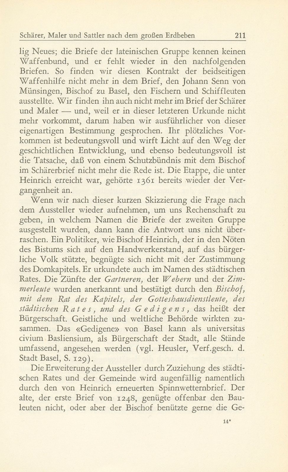 Zur Erneuerung des Zunftbriefes der Schärer, Maler und Sattler nach dem grossen Erdbeben – Seite 12