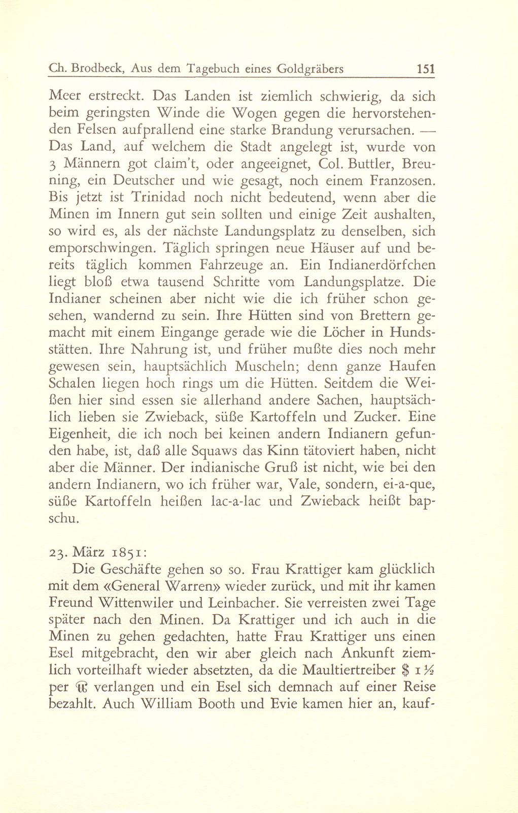 Aus dem Tagebuch eines Goldgräbers in Kalifornien [J. Chr. Brodbeck] – Seite 30