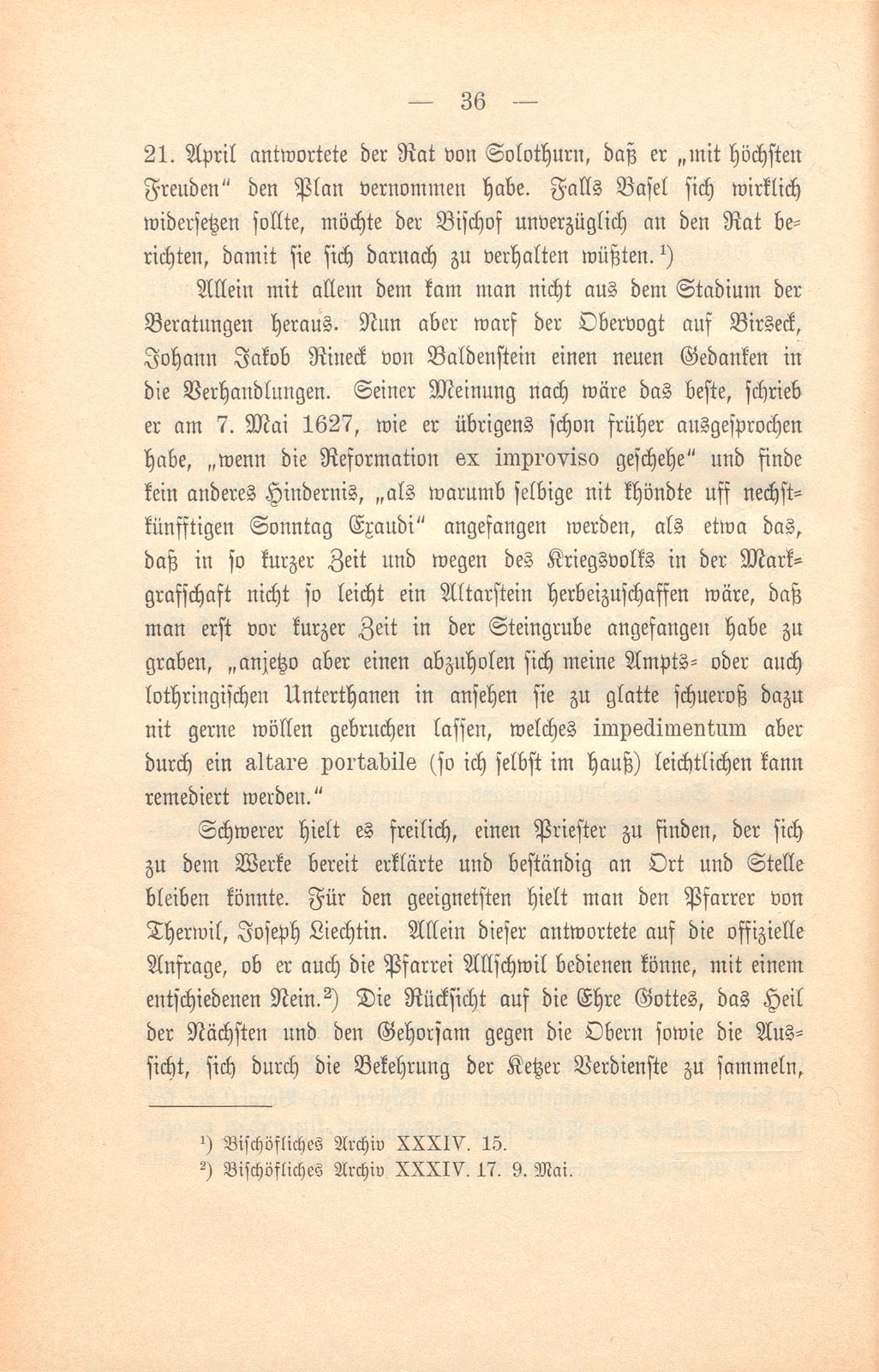 Der Abschluss der Gegenreformation im Birseck – Seite 11