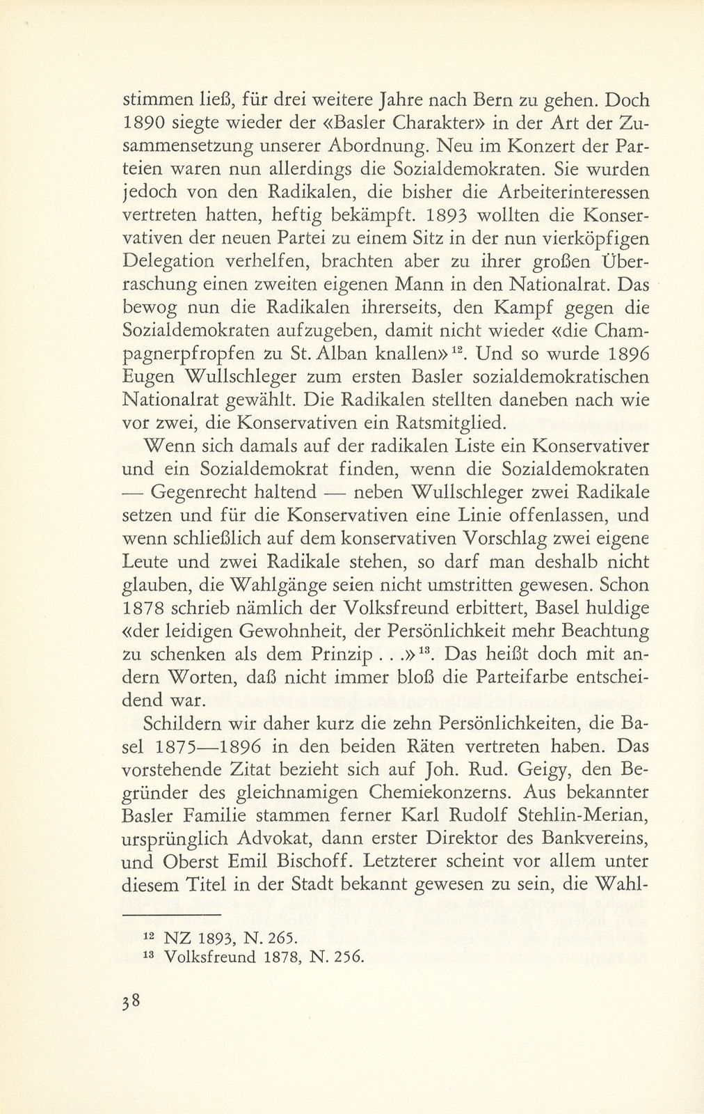 Vom Wandel der Basler Vertretung in der Bundesversammlung 1848-1919 – Seite 8