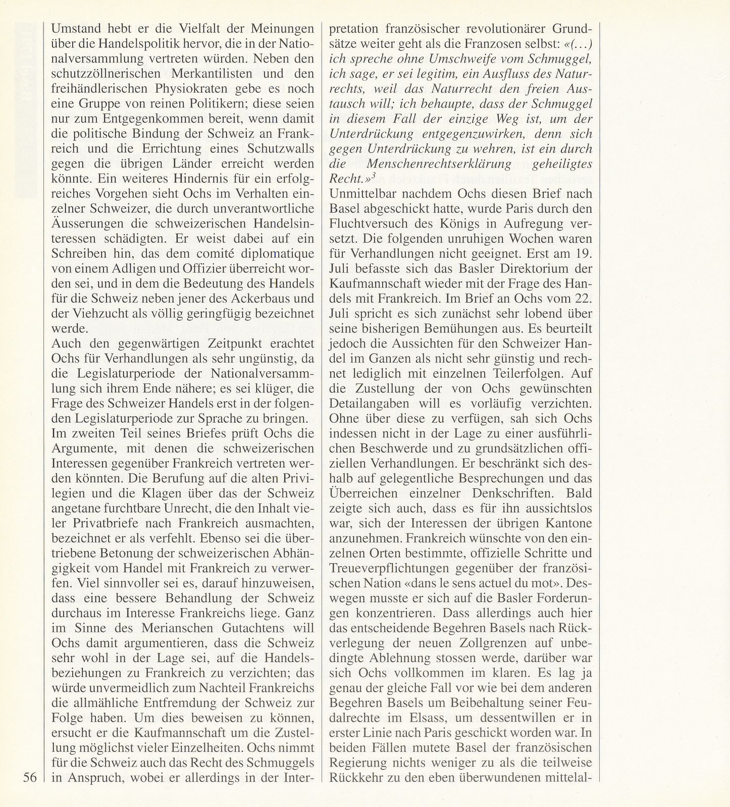 1791: Stadtschreiber Peter Ochs' Mission in Paris. Schmuggel als Menschenrecht – Seite 3