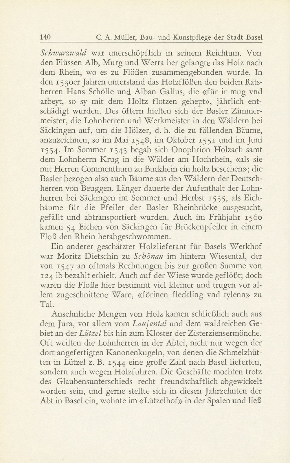 Bau- und Kunstpflege der Stadt Basel im Zeitalter der Reformation, 1529-1560 – Seite 8