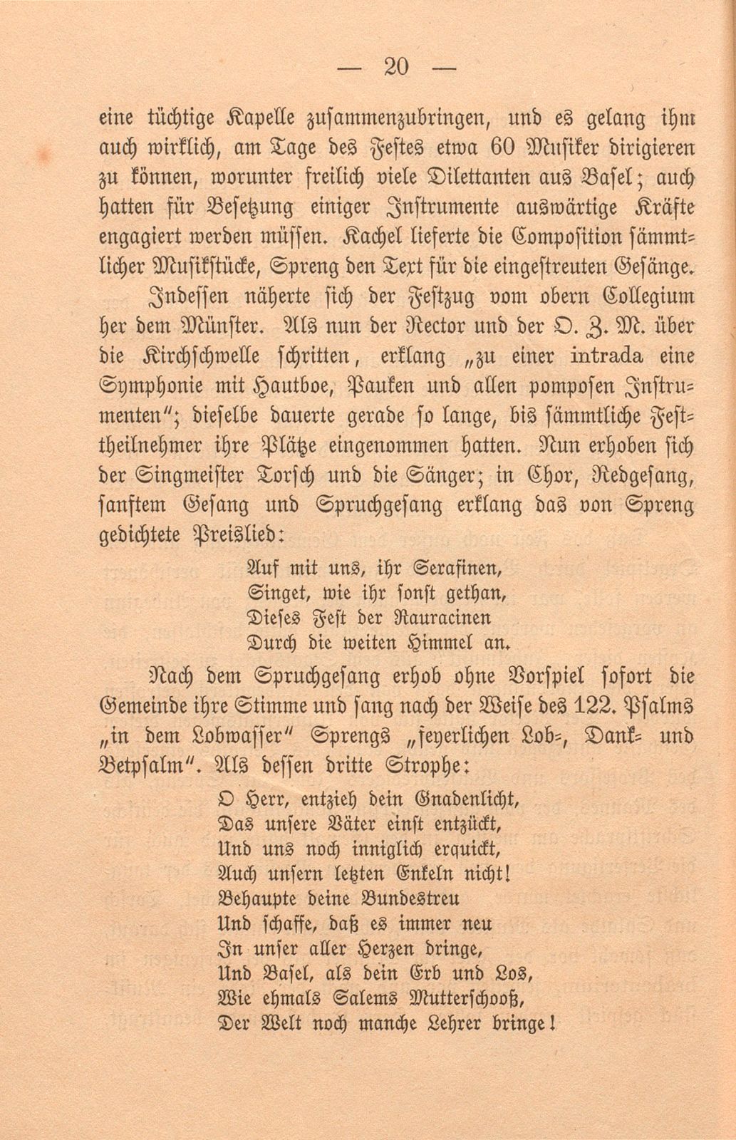 Die dritte Säcularfeier der Universität Basel 1760 – Seite 20