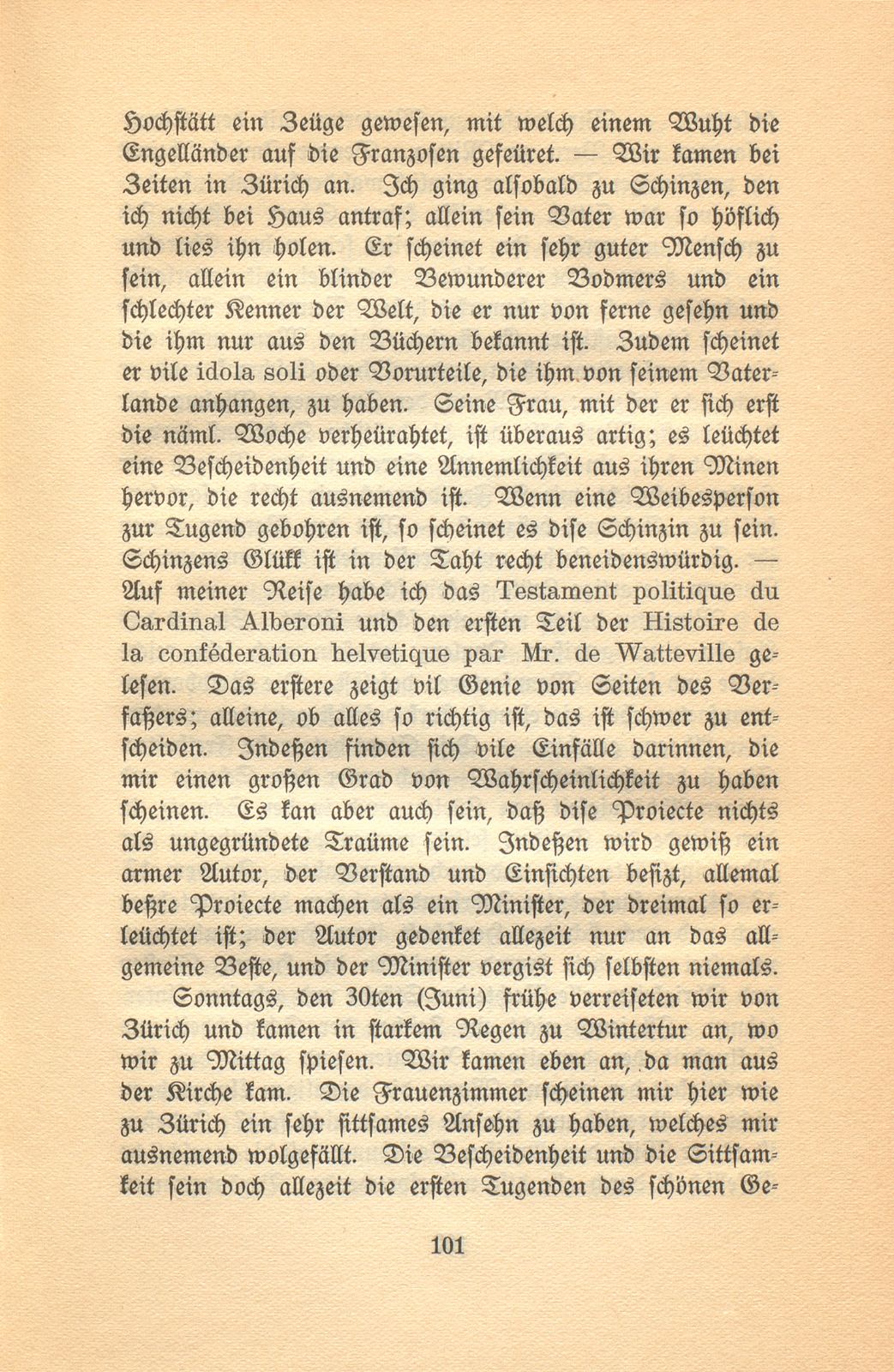 Isaak Iselins Reisetagebuch 1754 – Seite 6