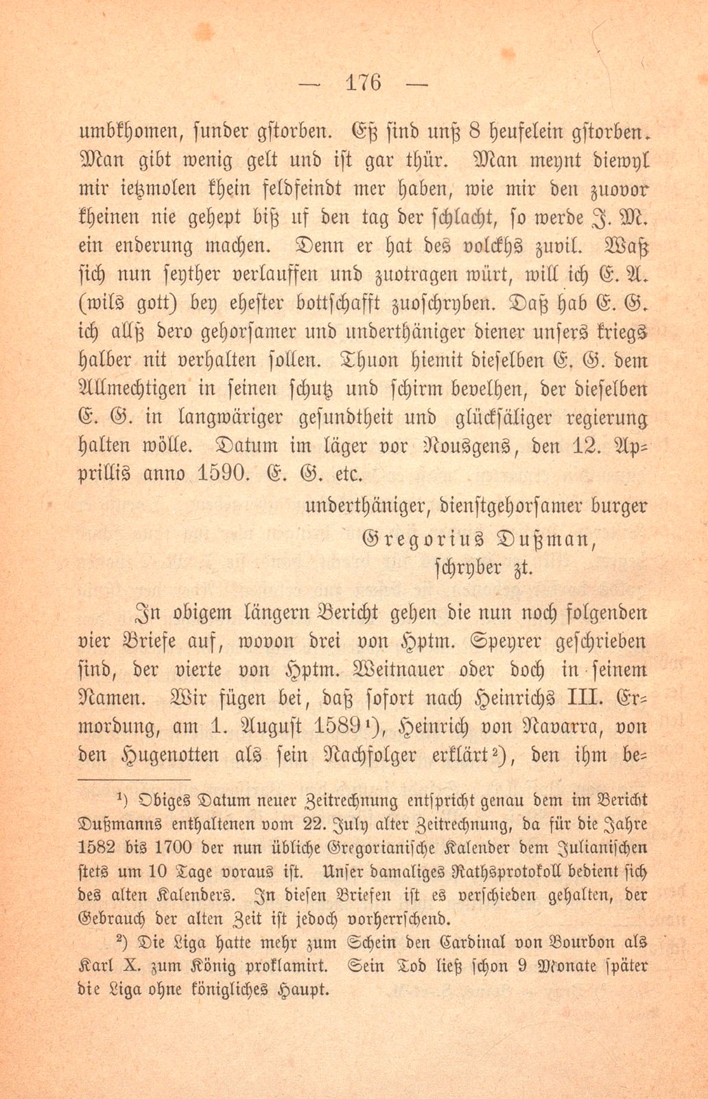 Schicksal einiger Basler Fähnlein in französischem Sold. (1589-1593.) – Seite 27