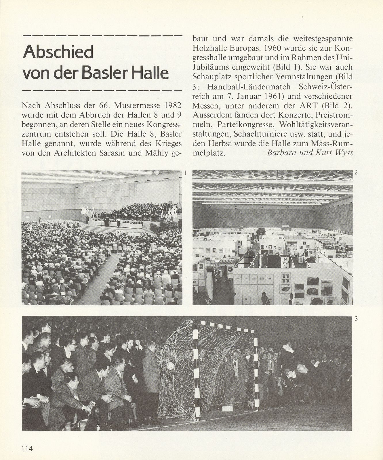 Abschied von der Basler Halle – Seite 1