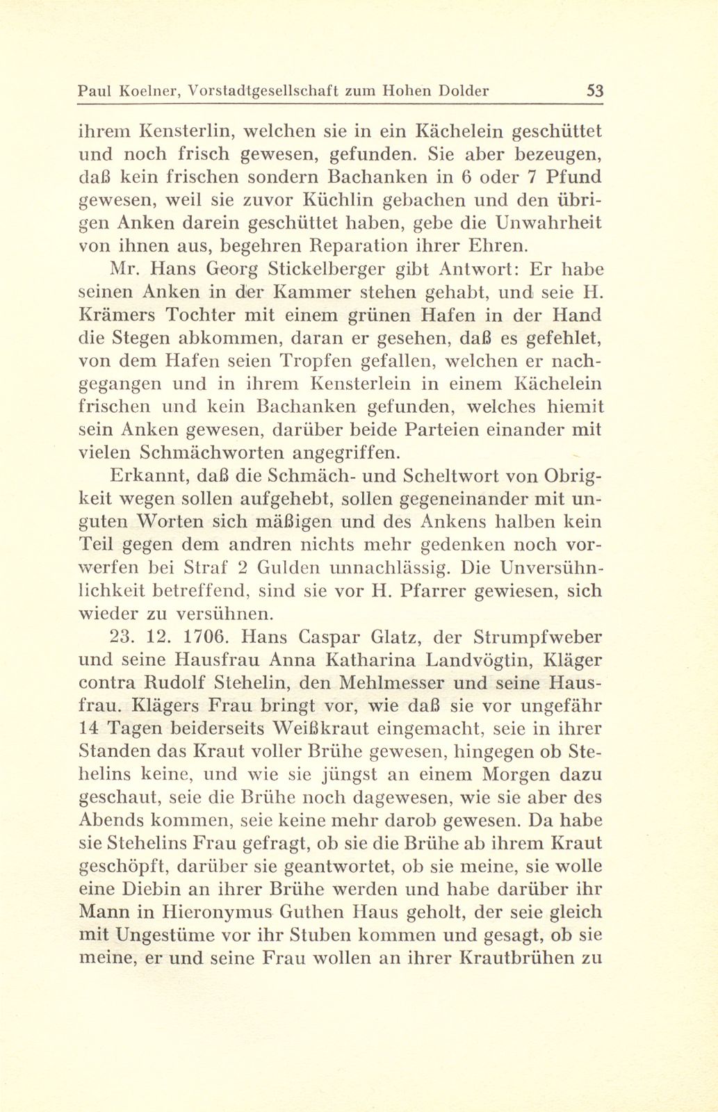 Aus der Gerichtspraxis der Vorstadtgesellschaft zum Hohen Dolder – Seite 39