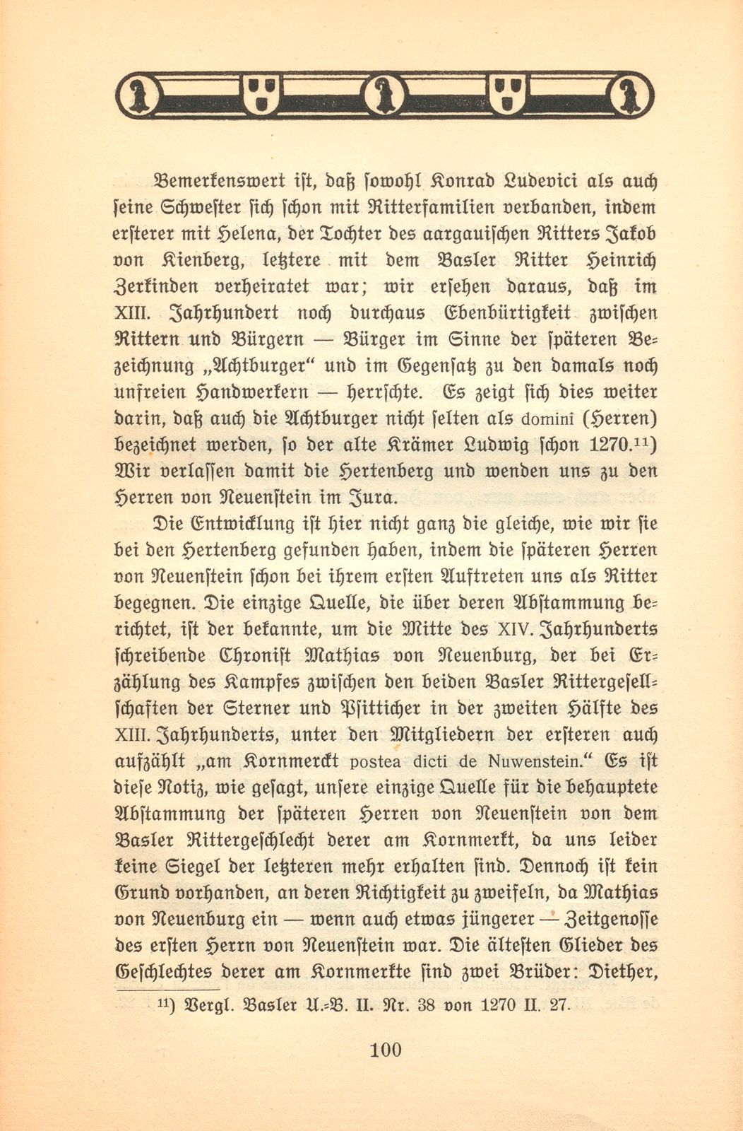 Herkunft und Stellung von Adel und Patriziat zu Basel im XIII. bis XV. Jahrhundert – Seite 9