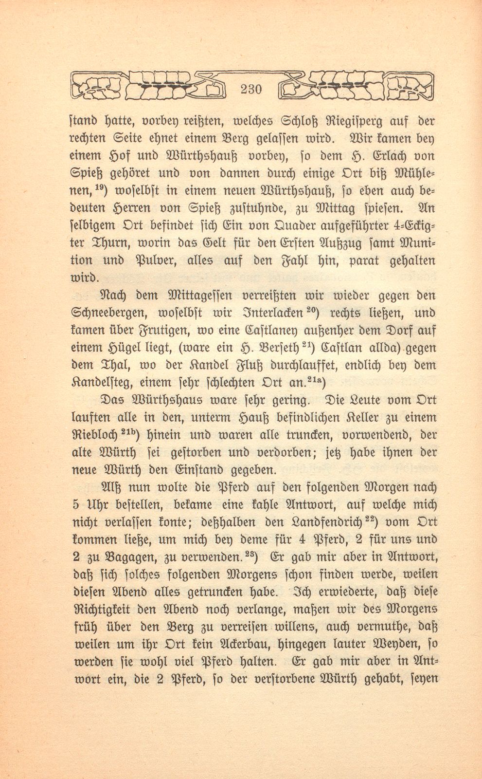 Beschreibung einer Badereise, die der Schultheiss von Liestal, Joh. David Hebdenstreit, anno 1775 mit seiner Frau nach Leuk gethan. (War damals 53 Jahre alt.) – Seite 17