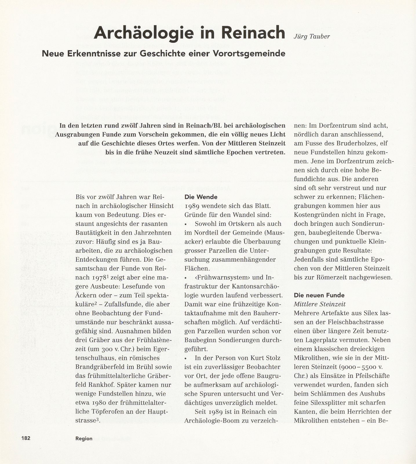 Archäologie in Reinach – Seite 1