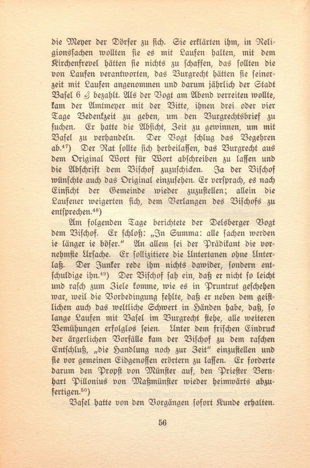 Die Gegenreformation im baslerisch-bischöflichen Laufen – Seite 26