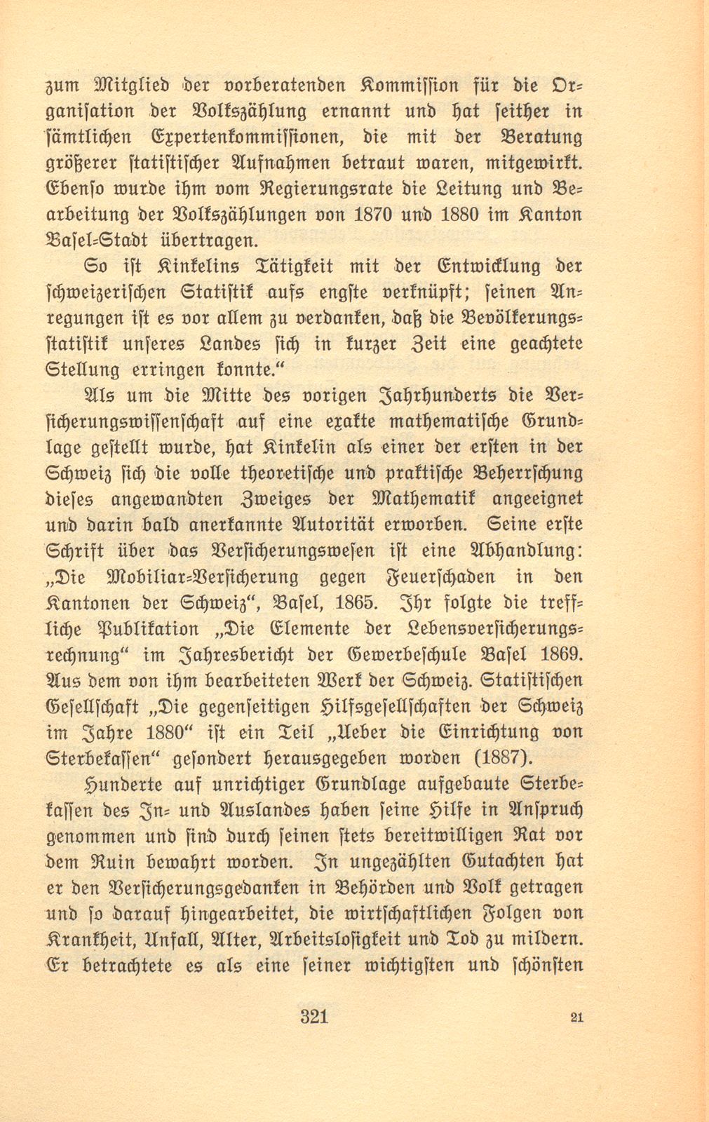 Prof. Dr. Hermann Kinkelin. 11. November 1832 bis 2. Januar 1913 – Seite 22