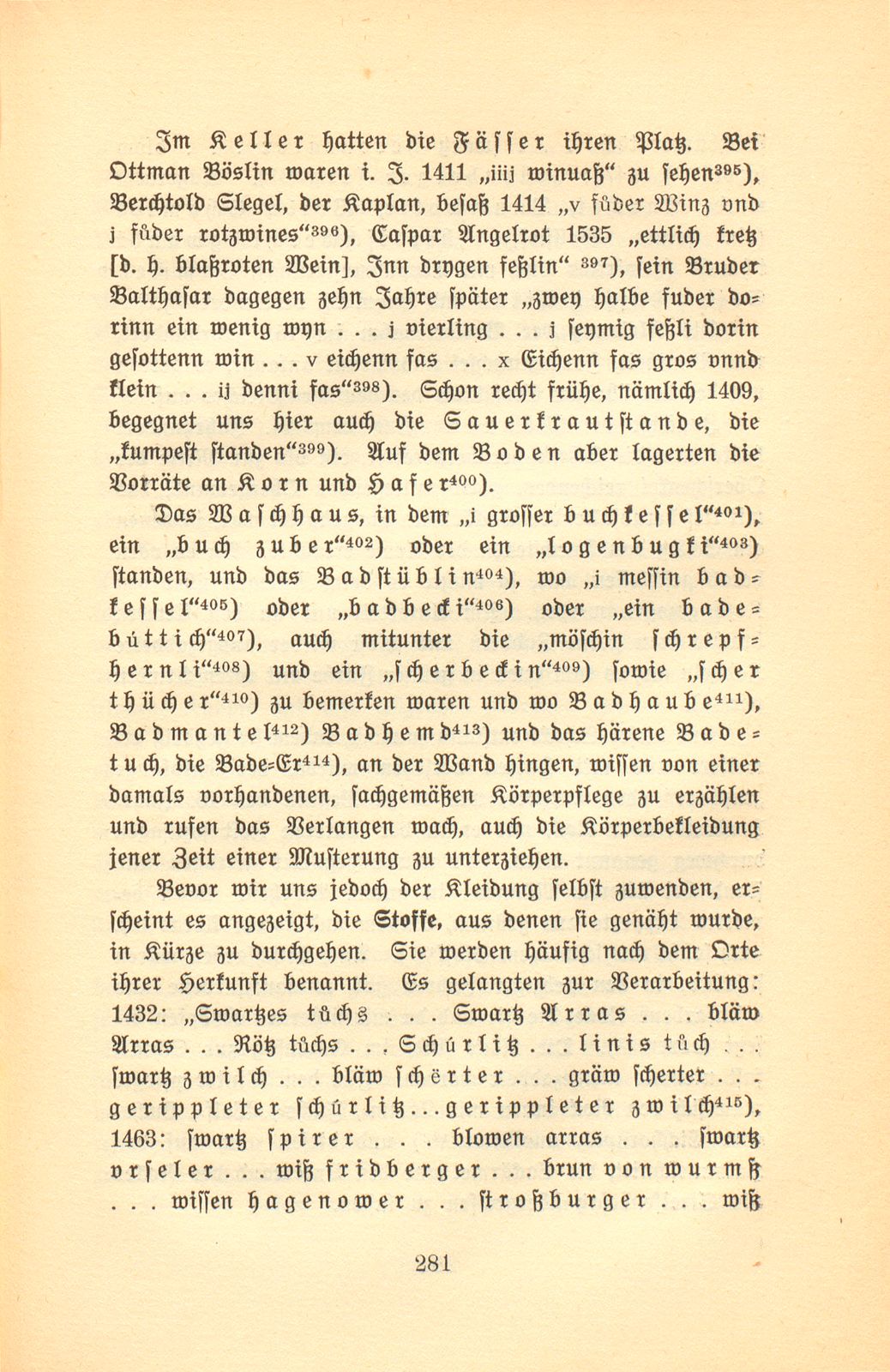 Der Basler Hausrat im Zeitalter der Spätgotik. (An Hand der schriftlichen Überlieferung.) – Seite 41