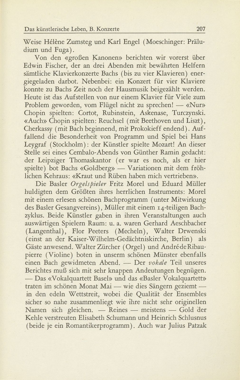 Das künstlerische Leben in Basel vom 1. Oktober 1949 bis 30. September 1950 – Seite 8