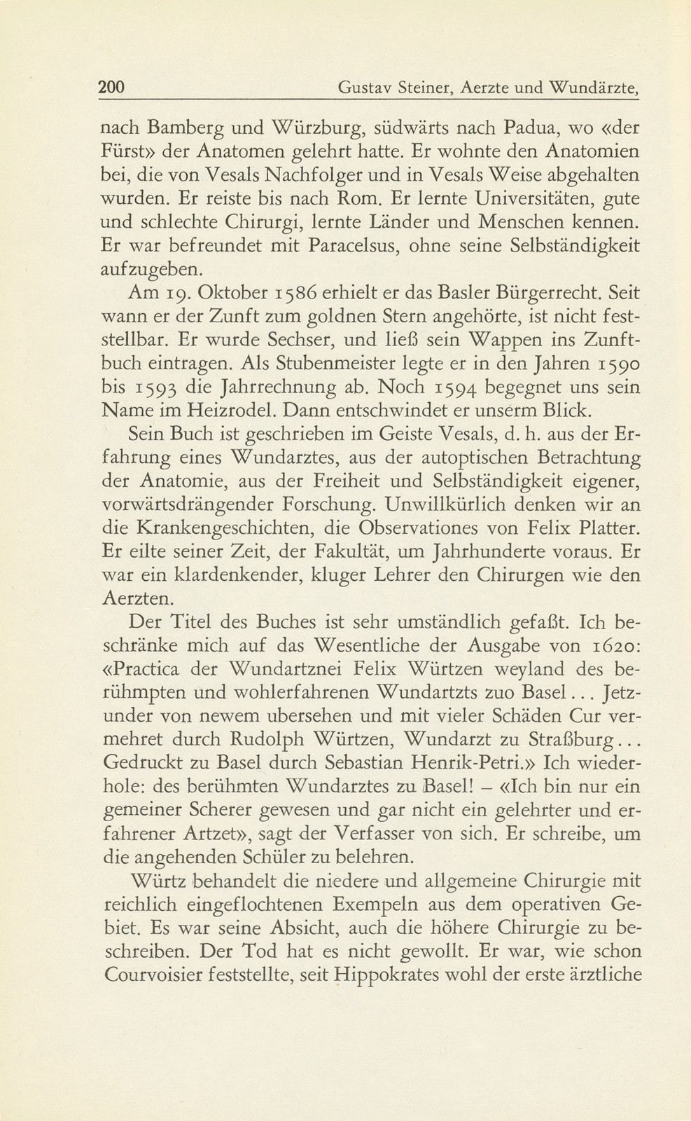 Ärzte und Wundärzte, Chirurgenzunft und medizinische Fakultät in Basel – Seite 24