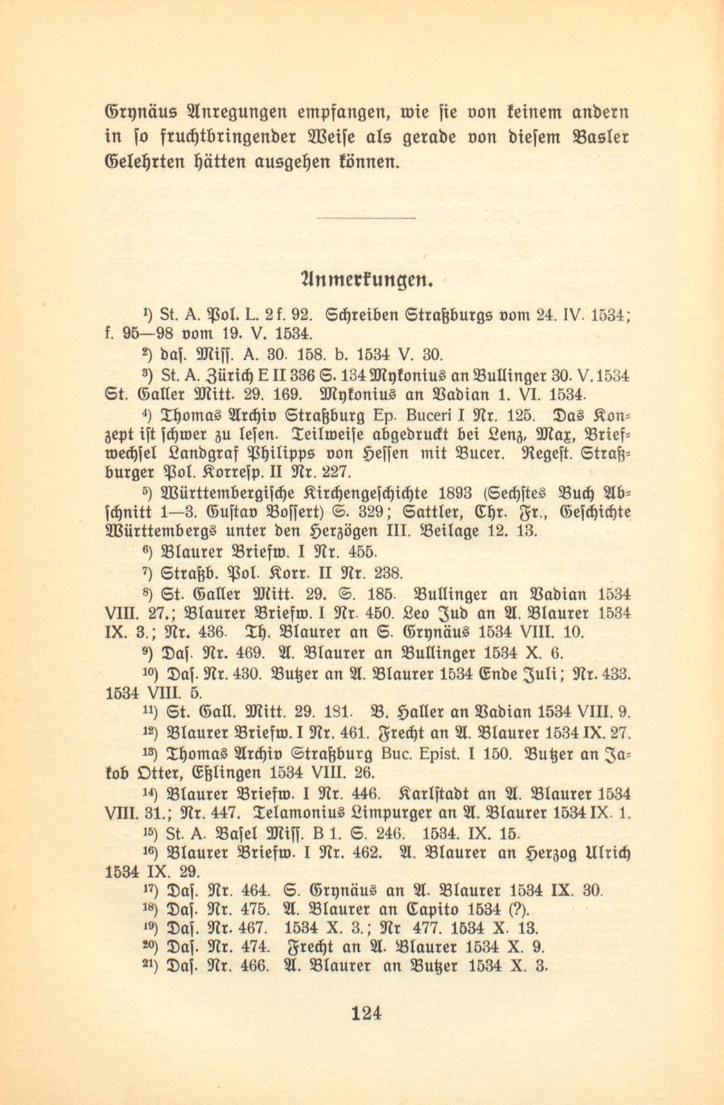 Die Berufung des Simon Grynäus nach Tübingen. 1534/1535 – Seite 37