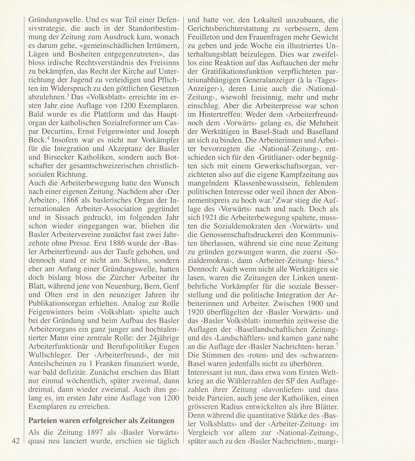 Vorkämpfer und Opfer der Akzeptanz: Die Zeitungen der ‹Schwarzen› und der ‹Roten› in Basel (1873/86-1992) – Seite 2