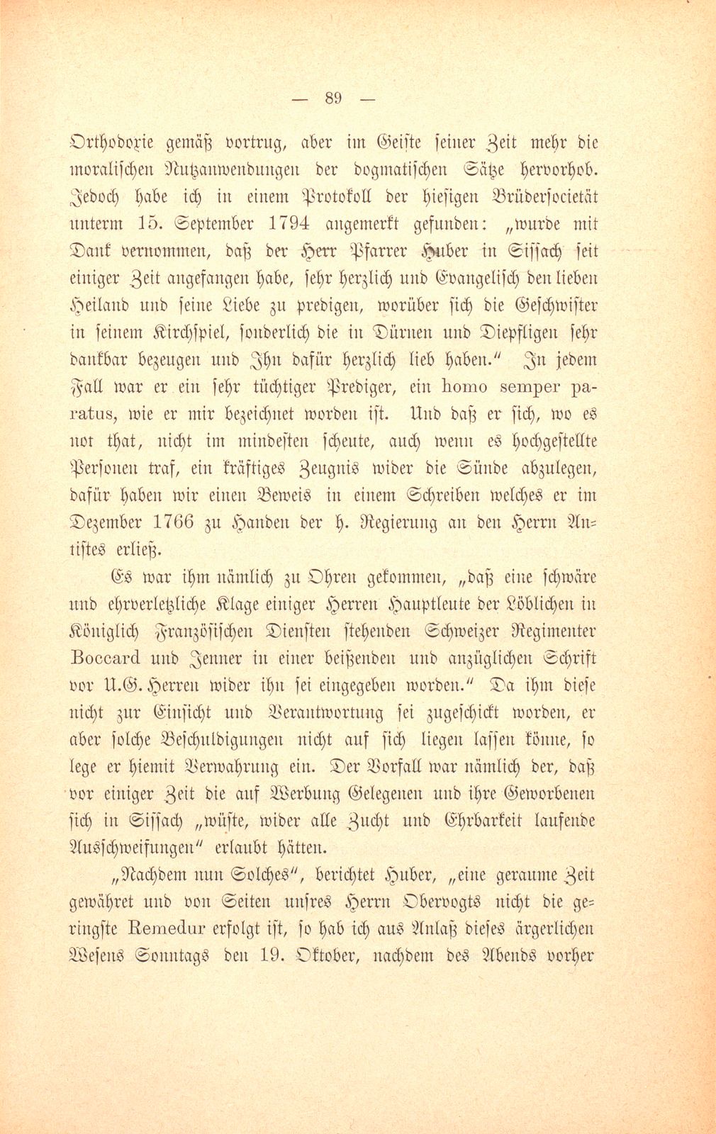 M. Johann Jakob Huber, weil. Pfarrer und Dekan in Sissach und seine Sammlungen zur Geschichte der Stadt und Landschaft Basel – Seite 15