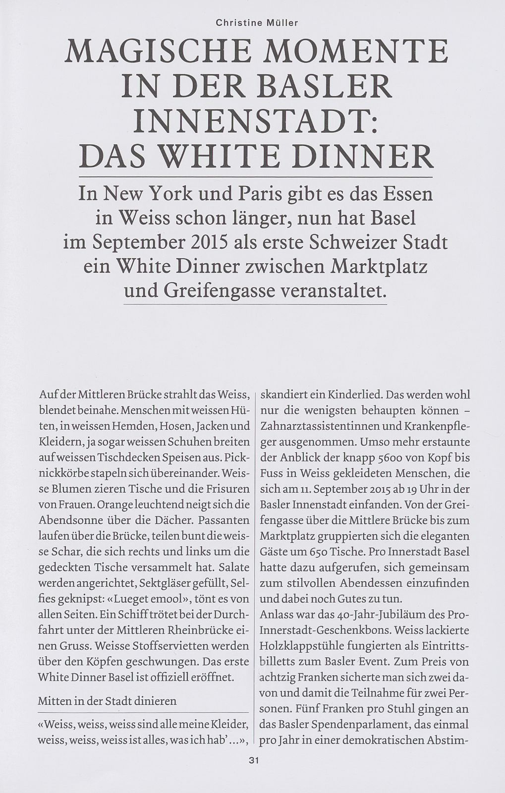 Magische Momente in der Innenstadt: Das White Dinner – Seite 1